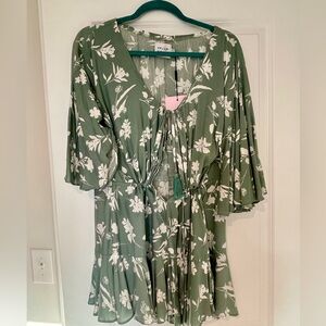 Hello Molly Sage Green Floral Romper